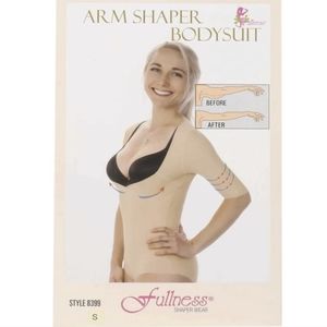 FULLNESS BLACK arm shaper bodysuit slimming, tight Medium READ BELOW NWOT